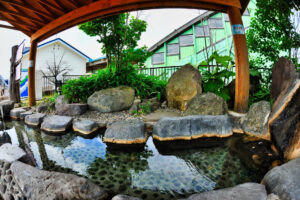 JR摩周駅前の足湯